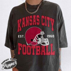 Kansas City Football Heritage Style Comfort Colors T-Shirt 166